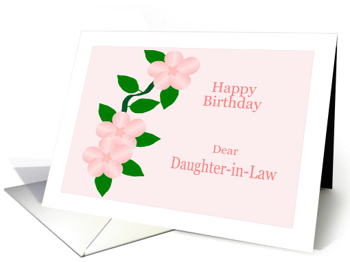 Birthday Daughter-in-Law Pink Flowers card (1403736)