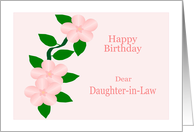 Birthday Daughter-in-Law Pink Flowers card