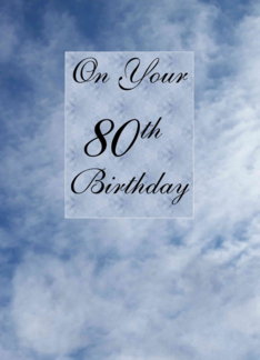 80th Birthday Card -...