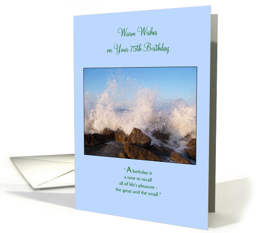 75th Birthday Card - The Sea card (256701)