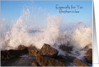 Brother-in-Law Birthday Card - Sea Crashing card