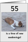 55th Birthday Card - Dog card