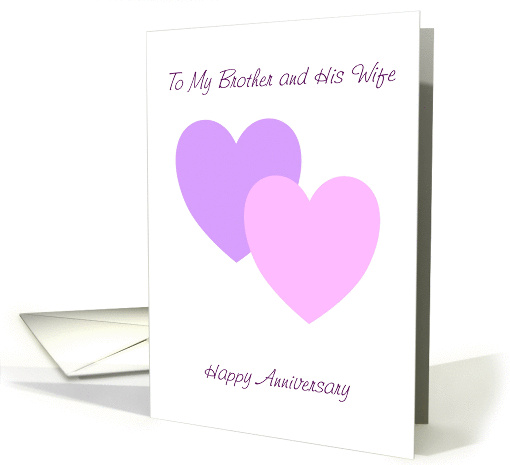 Brother Wedding Anniversary Card - Hearts card (272295)