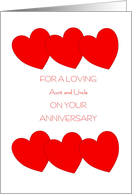 Aunt and Uncle Wedding Anniversary Card - Hearts card