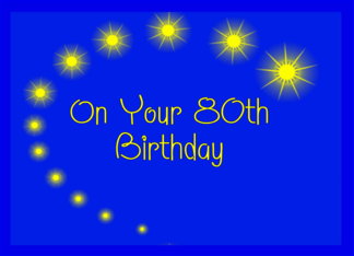 80th Birthday Card -...