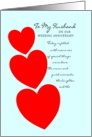 Husband Wedding Anniversary Card - Hearts card