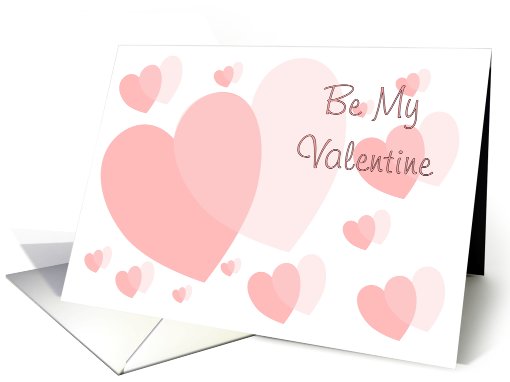 Be My Valentine Card - Pink Hearts card (545256)