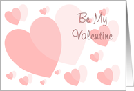 Be My Valentine Card - Pink Hearts card