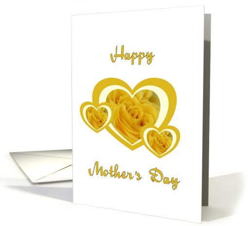 Mother's Day Card - Yellow Rose Hearts card (570187)