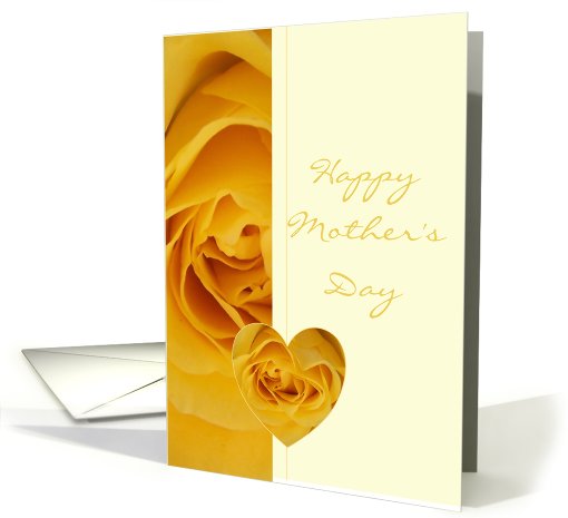 Mother's Day Card - Yellow Rose Hearts card (570188)