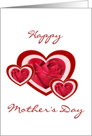 Mother’s Day Card - Red Rose Hearts card