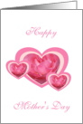 Mother’s Day Card - Pink Rose Hearts card