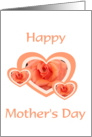 Mother’s Day Card - Orange Rose Hearts card
