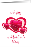 Mother’s Day Card - Pink Rose Hearts card