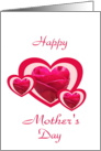 Mother’s Day Card - Pink Rose Hearts card