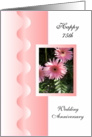 75th Wedding Anniversary Card - Pink Gerbera card