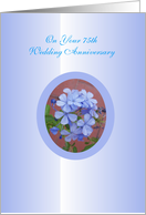75th Wedding Anniversary Card - Plumbago card