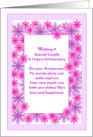 Wedding Anniversary Card - Floral Border card