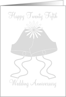 25th Wedding Anniversary Card - Silver Wedding Bells card