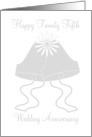 25th Wedding Anniversary Card - Silver Wedding Bells card
