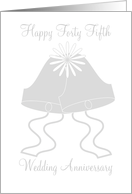 45th Wedding Anniversary Card - Silver Wedding Bells card