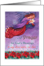 For Sister-in-Law Xmas Prayer for God’s Blessing, Twinkling Angel card