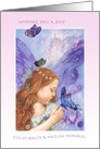 Flower Fairy Butterfly Fantasy Illustration card