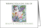 Birthday Flower Fairy Magical Fantasy Illustration card