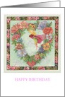 Grand Niece Heart Wreath Flower Fairy 14 birthday card