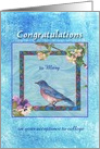 College Acceptance Congrats Asianesque Bluebird card