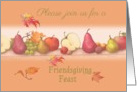 Friendsgiving Feast Fall Harvest Invite card