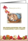 friendsgiving feast purrfect invite card