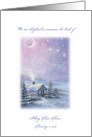 new year baby announcement snowscape card
