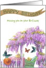 Missing You Custom Birthday Wisteria Arbor card