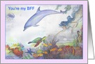 BFF Mermaid 50th Birthday Custom card