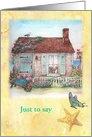 Just to say, Lighthouse Beach Cottage card