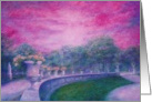 Paris valentine painting of garden nocturne card