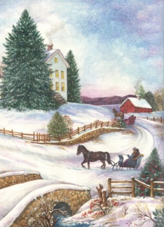 From Our Home White Xmas Winter Wonderland Greeting Card