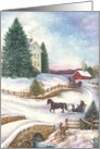 Winter Wonderland Traditional Holiday Landscape card