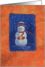 Christmas Business greeting with Snowman card