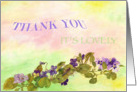 thank you lovely painted florals card