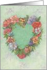 Exquisite Heart Shape Rose Wreath Any Occasion card