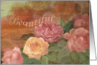 for her romantic painted roses valentine card