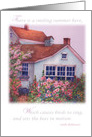 Summer Greeting with Cottage & Garden card