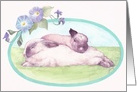 Happy Easter pair of Sleepy Bunny card