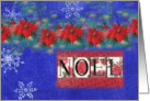 Illuminated Noel on Snowflakes for Co worker card