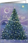 Silent Night Enchanting Twinkling Snowscape card