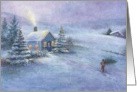Peaceful Winter Wonderland Holiday Greeting card