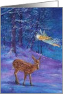 Enchanted Valentine with Fairy & Deer Snowscape card
