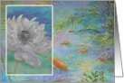 Cancer Patient Encouragement Goldfish & Waterlily card